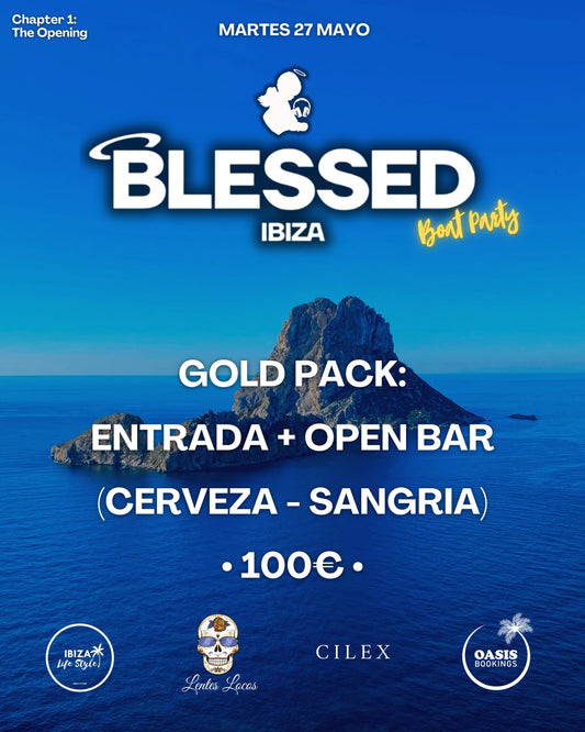 BLESSED Boat Party • GOLD PACK 100€